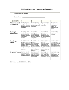 Summative Evaluation  Brochure