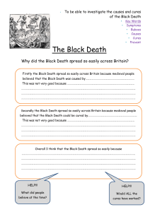 black death writing activity