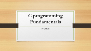 C programming Fundamentals