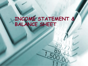 income statement balance sheet