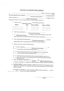 Affidavit of Support and Consent With SPA