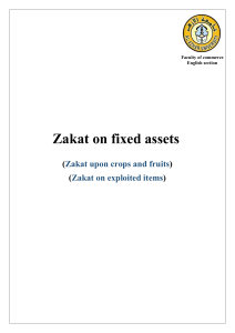 Zakat on fixed assets (Research)
