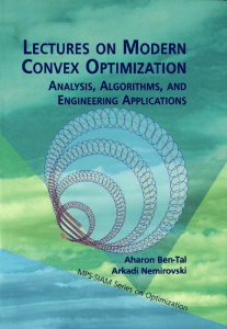 Lectures on Modern Convex Optimization  Analysis, Algorithms, and Engineering Applications (MPS-SIAM Series on Optimization) ( PDFDrive )