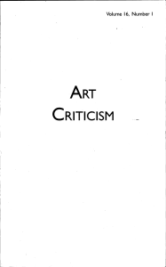 ART CRITICISM