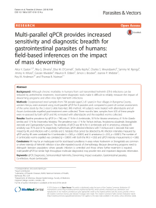 A-Multi-parallel qPCR provides increased sensitivity and diagnostic breadth for gastrointestinal parasites of humans field-based inferences on the impact of mass deworming