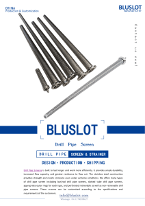3 inches 4 inches 5 inches Drill Pipe Screen Strainer - Bluslot