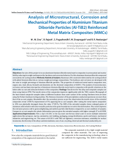 Analysis-of-microstructural-corrosion-and-mechanical-properties-of-aluminium-titanium-diboride-particles-AlTiB2-reinforced-metal-matrix-composites-MMCsIndian-Journal-of-Science-and-Technology