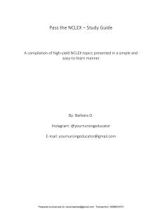 Pass the NCLEX Study Guide