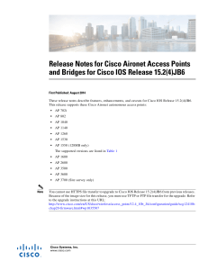 cisco aironet access point ios release 15.2(4)JB6