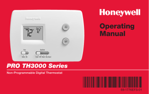 TH3110D and TH3210D Thermostat Operation Manual