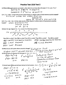 Math 1316 Test 2 Review Solutions