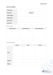 Project Review template