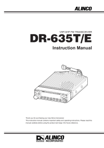 Alinco DR635T/E manual