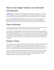 How to Use Google Analytics to Understand User Behavior