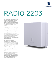 Radio 2203 DataSheet