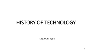 History of technology 01-Introduction