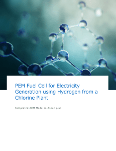 PEMFuelCell for electricity generation using hydrogen from a chlorine plant