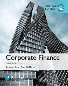 Corporate Finance (Global edition of 4th) Berk