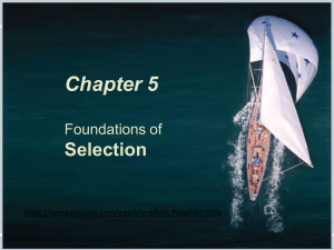 Foundation of Selection