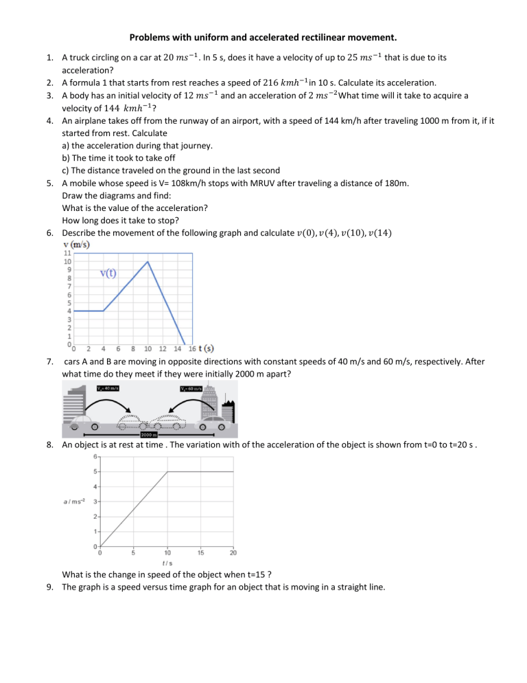 Practice-rectilinear Motion