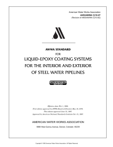 AWWA C210 97 Liquid Epoxy Coating System