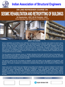 Seismic Rehabilitation Course: Retrofitting Buildings