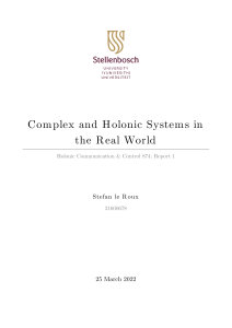 Holonic & Complex systems in the real world