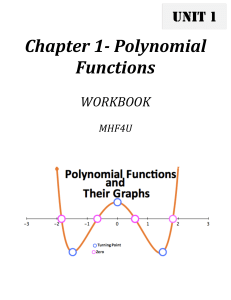 MHF4U Polynomial Functions Workbook