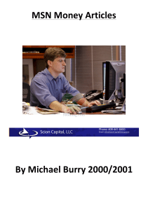 Case study Michael Burry – Caterpillar Inc