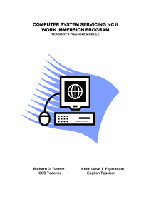 Computer System Servicing Teachers Modul