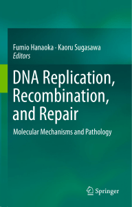 hanaoka f sugasawa k eds dna replication recombination and repair