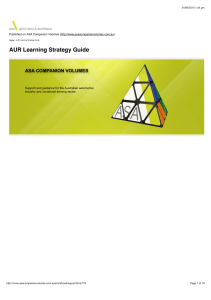 AUR Release 2.0 Learning Strategy Guide