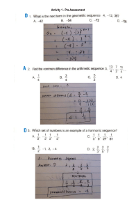 Sequences and Series Worksheet - High School Math