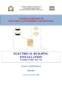 EEC 129 Theory - Electrical Building Installation