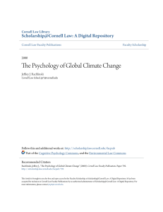 The Psychology of Global Climate Change