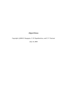 Algorithms - Dasgupta-Papadimitriou-Vazirani