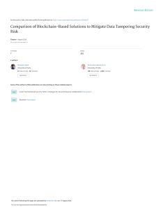 Blockchain Data Tampering Mitigation: A Comparison