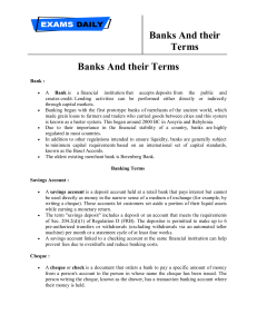 Banking Terms Explained: Savings, Cheques, Deposits, Cards, ATMs