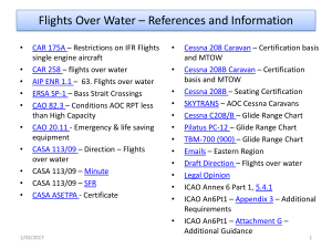 ASETPA and over water flight references