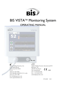 NSN000036 EEG Monitors Bis Vista Operator Manual