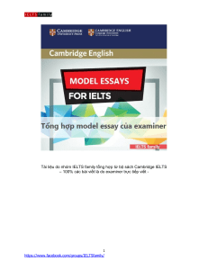 Model Essays for Ielts 