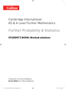 Collins Cambridge Further Probability & Statistics worked solutions