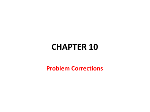 Chapter 10 Problem Corrections: Thermodynamics