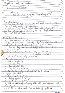 Sulfuric Acid Production: Contact Process Notes