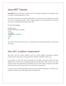 Java AWT- unit 4