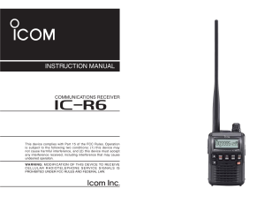 Icom IC-R6 Manual