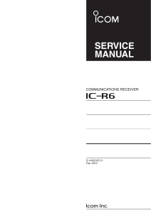 Icom IC-R6 Sservice manual