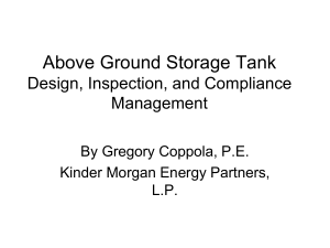 Above Ground Storage Tank Design, Inspection, and Compliance Management