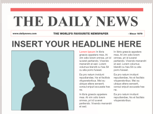 Newspaper article templates