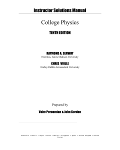 Instructor's Solution Manuals to College Physics ( PDFDrive )